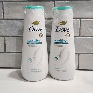 Dove Sensitive Hypoallergenic Body Wash 2 Bottles, 20 oz Each